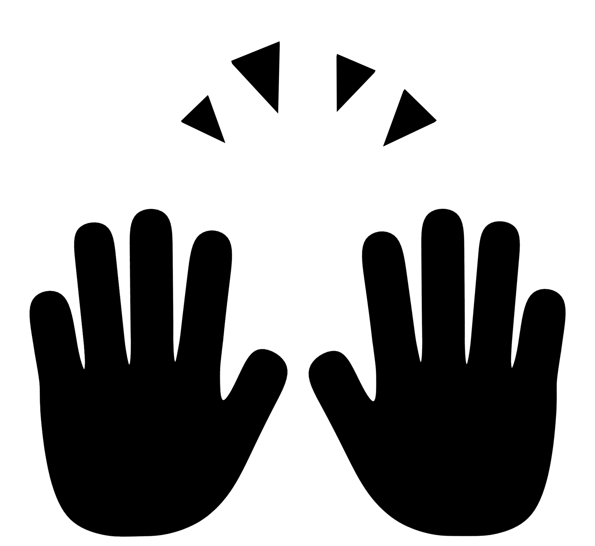 Reduced manual load hands icon