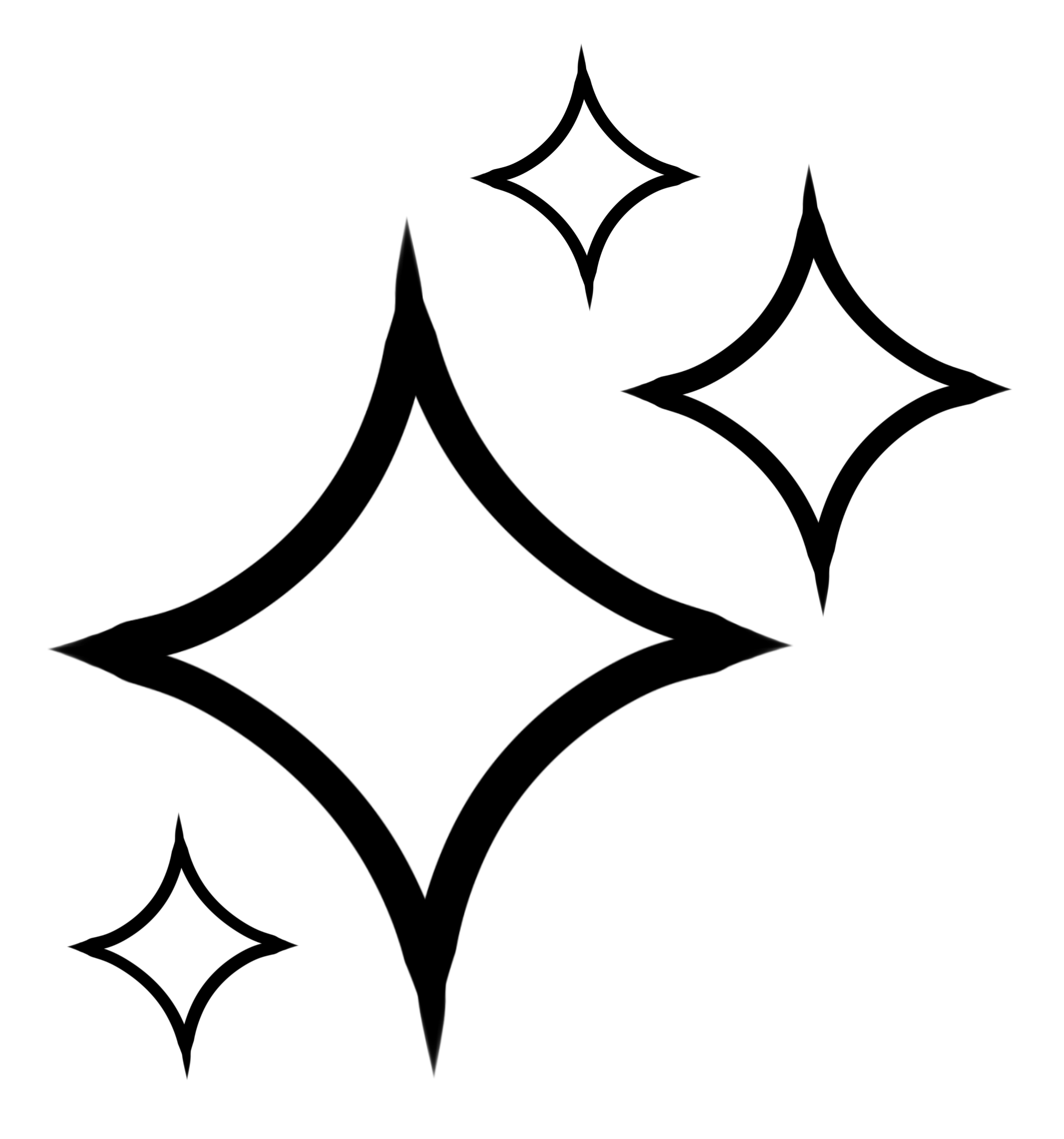 Invisible tech sparkle icon